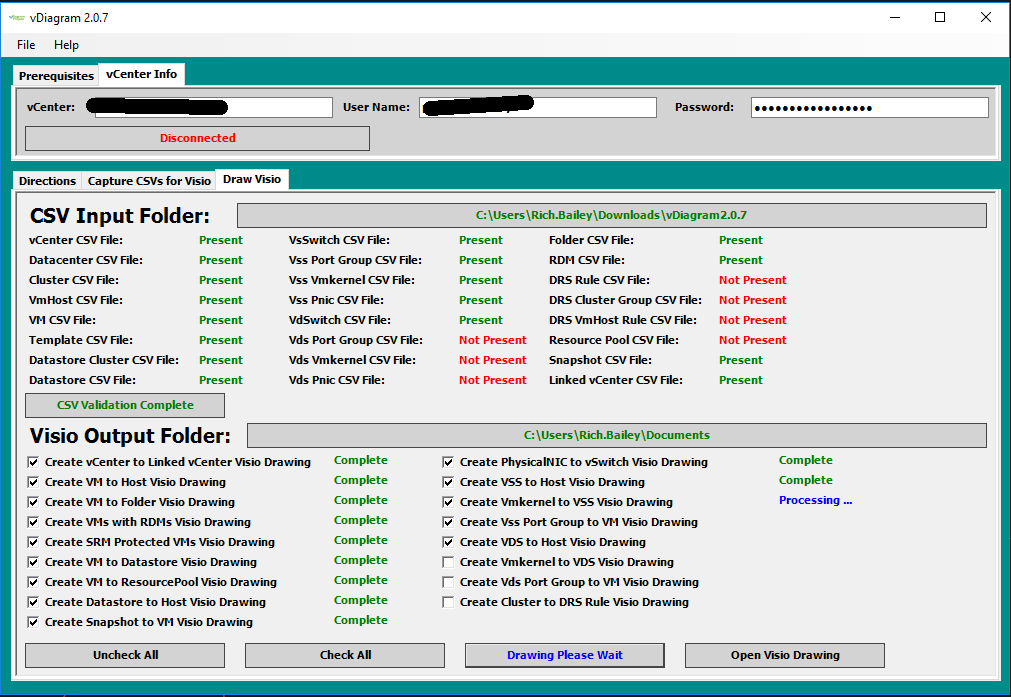 vCenter Visio