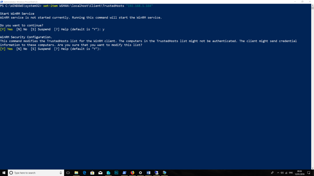 , How to connect to a Windows Nano Server with PowerShell WinRM