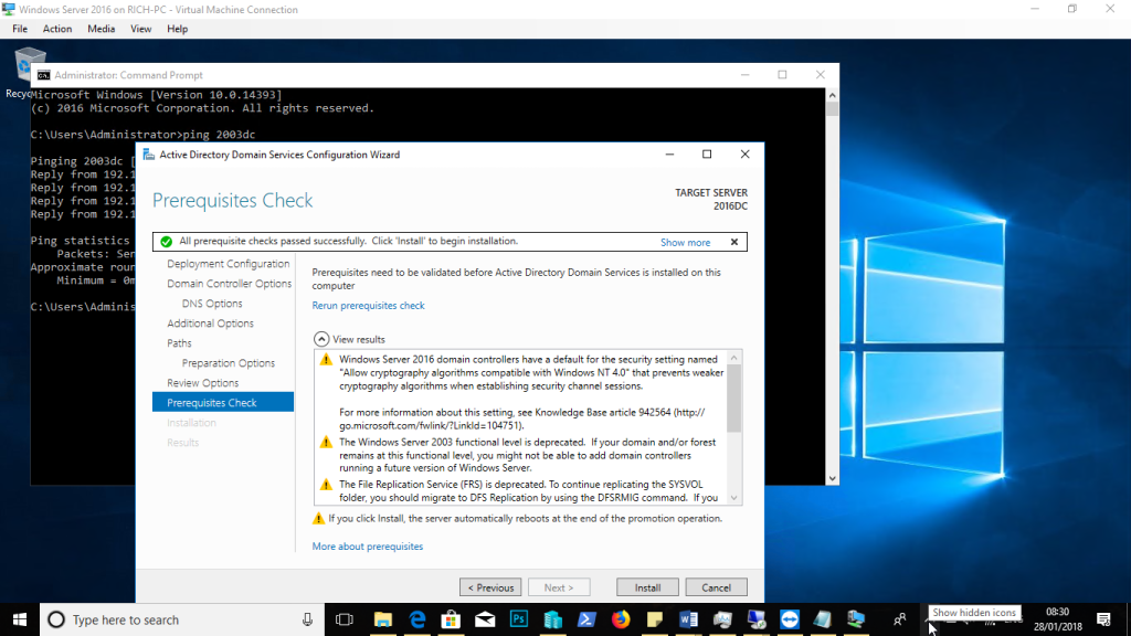 Migrate Windows Server 2003 Domain Controller