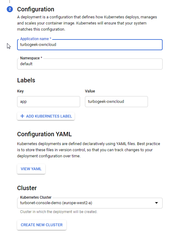 , How to create a Kubernetes clusters on the GCP web console?