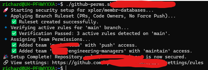 github cli output