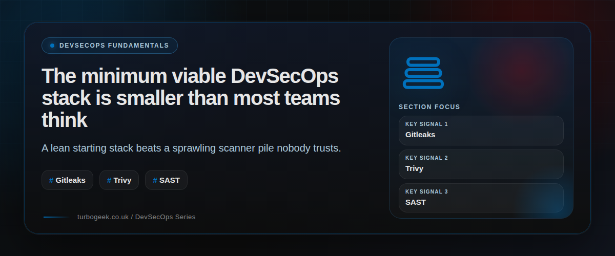 The minimum viable DevSecOps stack is smaller than most teams think section illustration