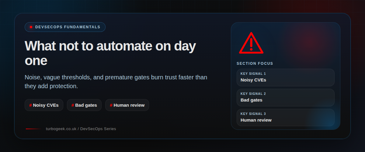 What not to automate on day one section illustration