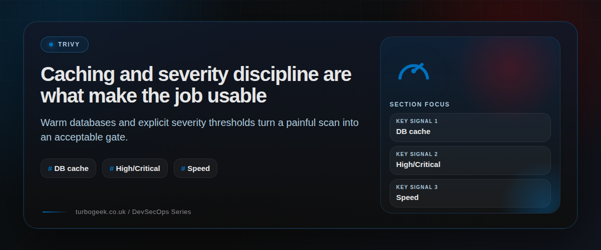 Caching and severity discipline are what make the job usable section illustration