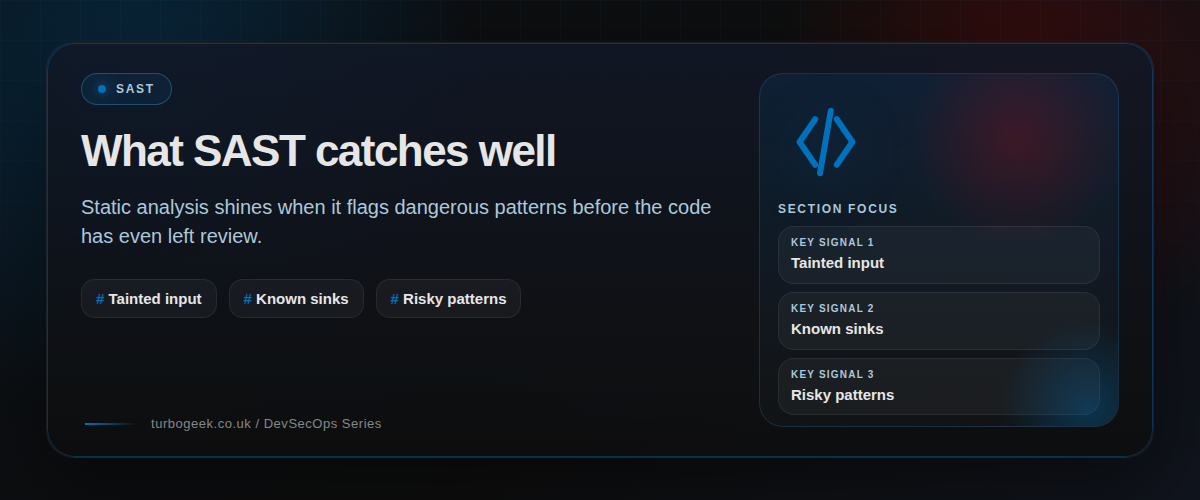 What SAST catches well section illustration