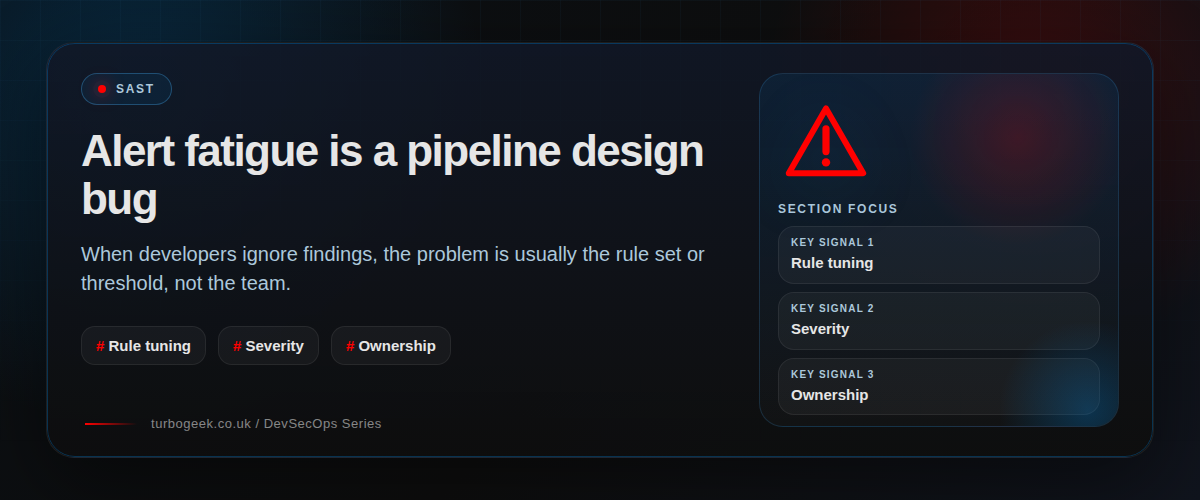 Alert fatigue is a pipeline design bug section illustration