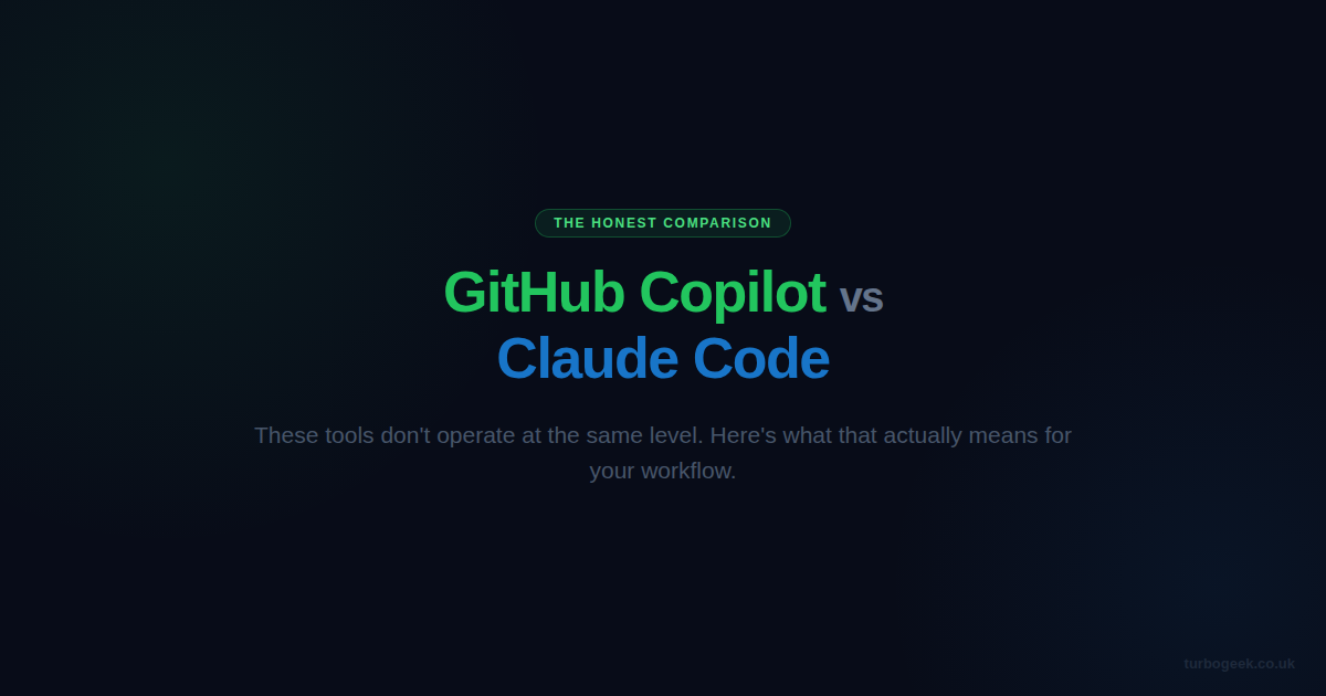 GitHub Copilot vs Claude Code: The Honest Comparison