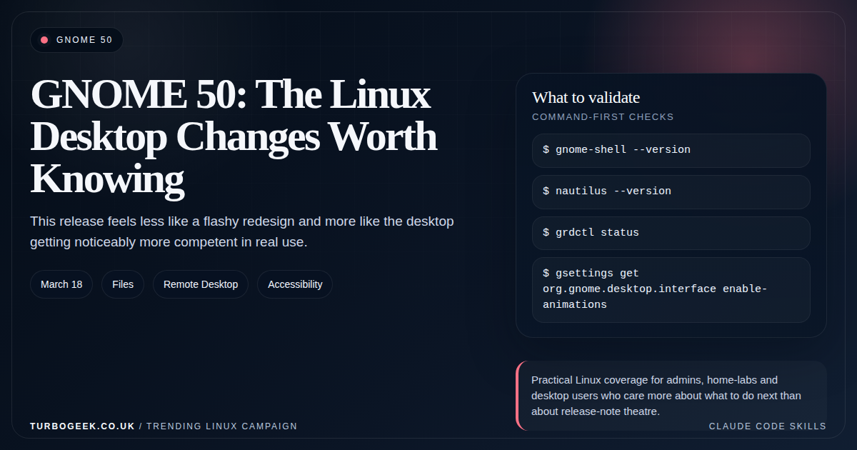 Featured image for GNOME 50: The Linux Desktop Changes Worth Knowing
