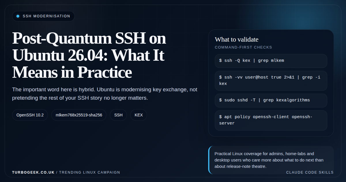 Featured image for Post-Quantum SSH on Ubuntu 26.04: What It Means in Practice