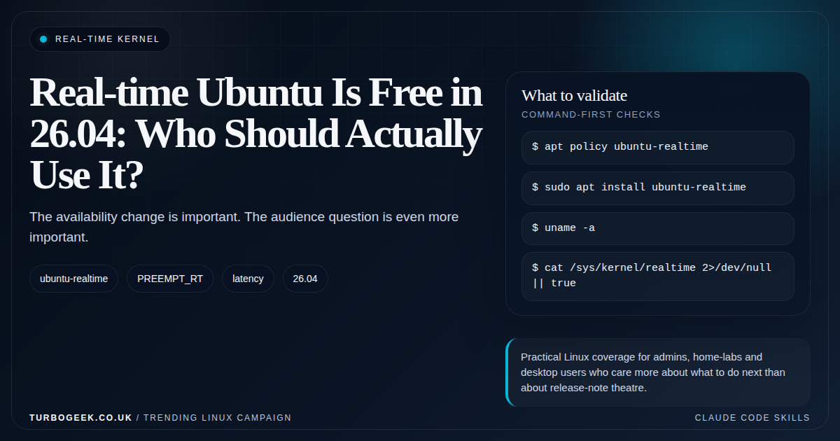 Featured image for Real-time Ubuntu Is Free in 26.04: Who Should Actually Use It?