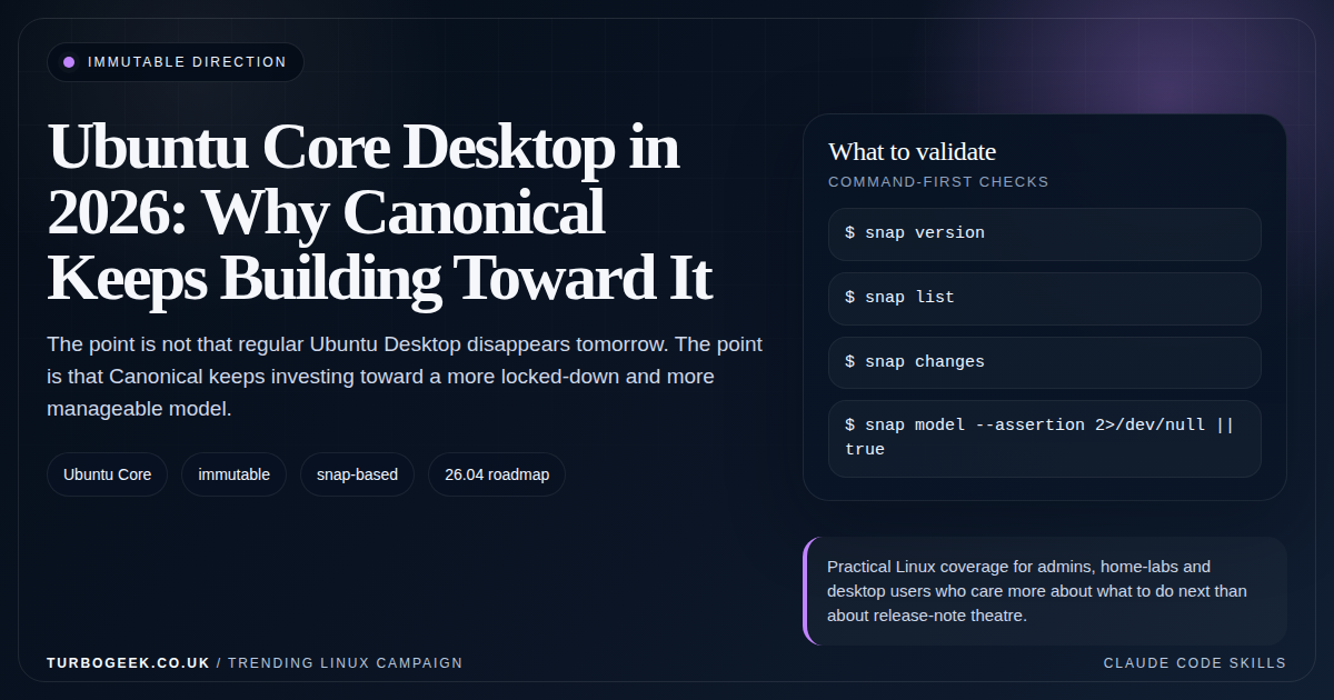 Ubuntu Core Desktop in 2026: Why Canonical Keeps Building Toward It
