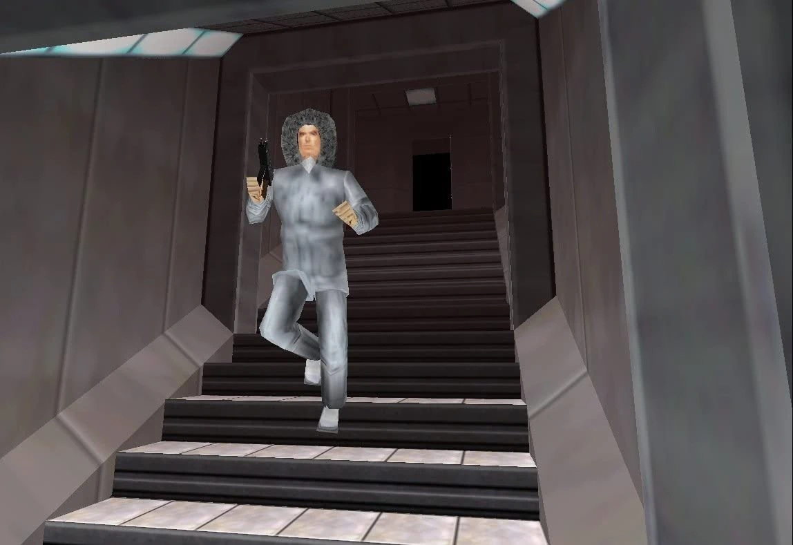 GoldenEye 007 corridor gameplay screenshot