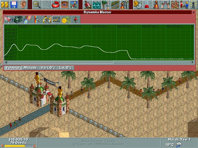 RollerCoaster Tycoon gameplay screenshot 2