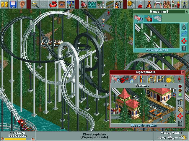 RollerCoaster Tycoon gameplay screenshot 3