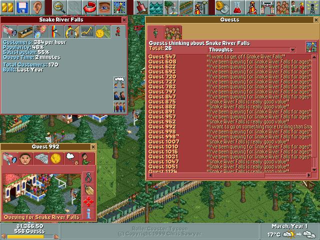 RollerCoaster Tycoon gameplay screenshot 9